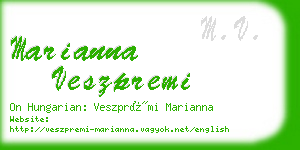 marianna veszpremi business card